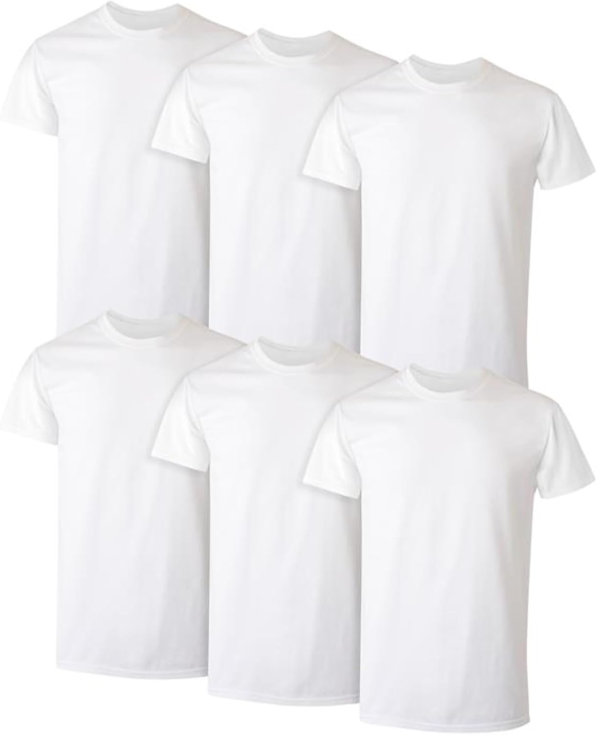 Hanes 男士汗衫套裝、固定式柔軟棉質汗衫、最佳男士汗衫、白色/黑色/Asstd 多件裝